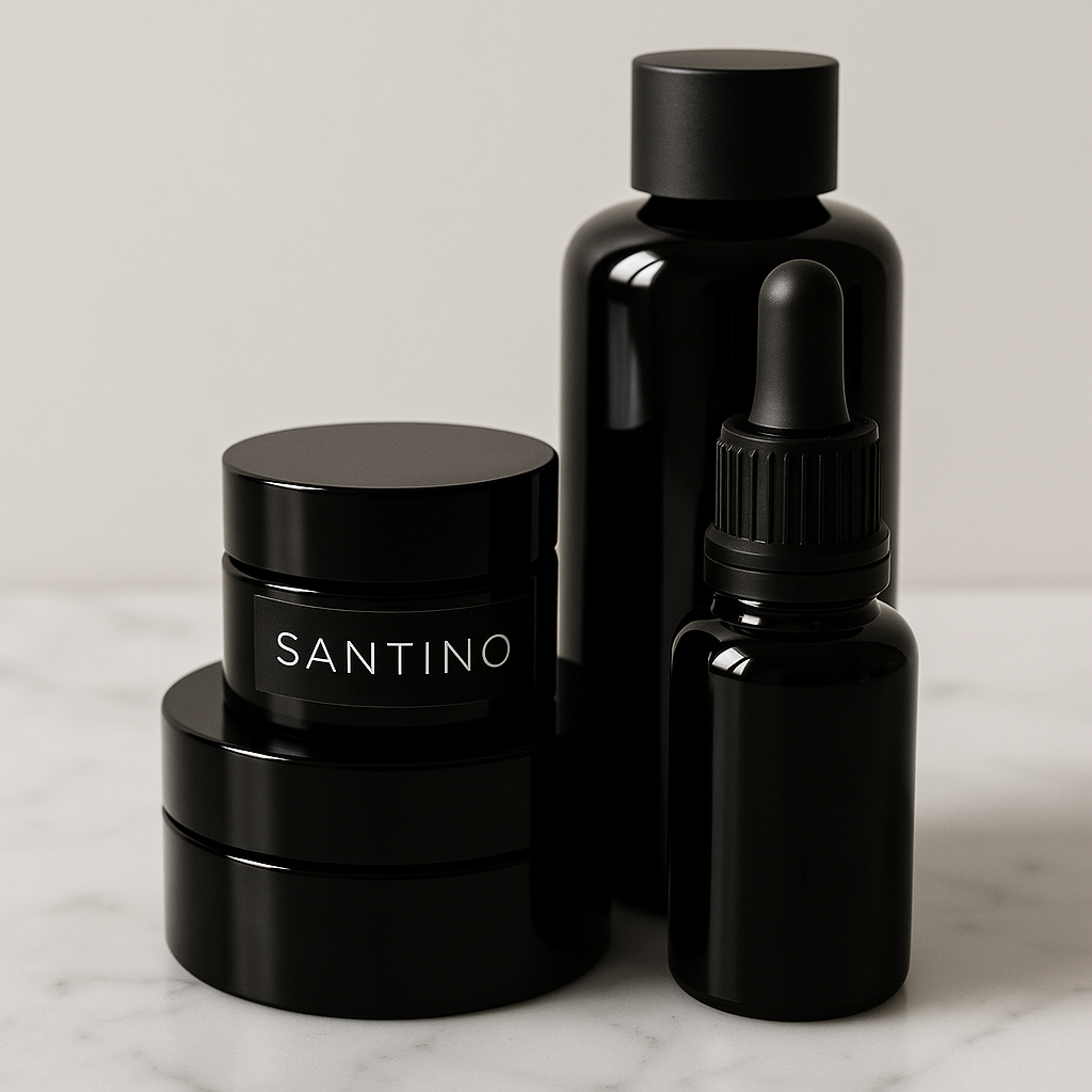 Why Santino Chooses Miron Glass: A True Plastic-Free Skincare Experience