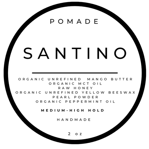 2 oz Organic Unrefined Mango Butter Hair Pomade - Peppermint